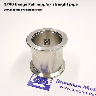 KF40 NW40 QF40 flange stainless steel full nipple length 5 cm or 1.98"