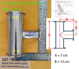 Tee Reducer, Both ends KF-40(NW40) to middle KF-25 (NW25), SS 304