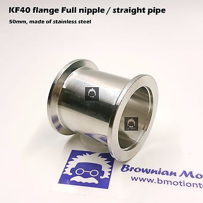 KF40 NW40 QF40 flange stainless steel full nipple length 5 cm or 1.98"