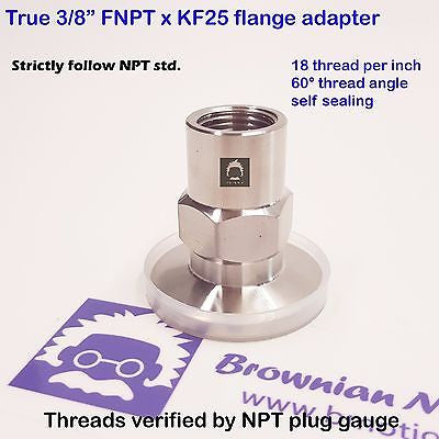 3/8"  FNPT X KF25 flange