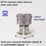 KF16 flange stainless steel vacuum vent valve or relief valve chamber venting
