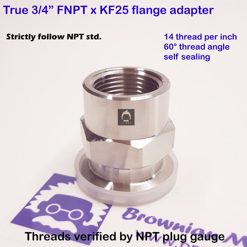 3/4"  FNPT X KF25 flange