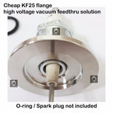 M14 x 1.25  to KF25 flange stainless steel vacuum adapter