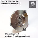 1/8" Female BSP R series X KF16 flange stainless steel vacuum adapter