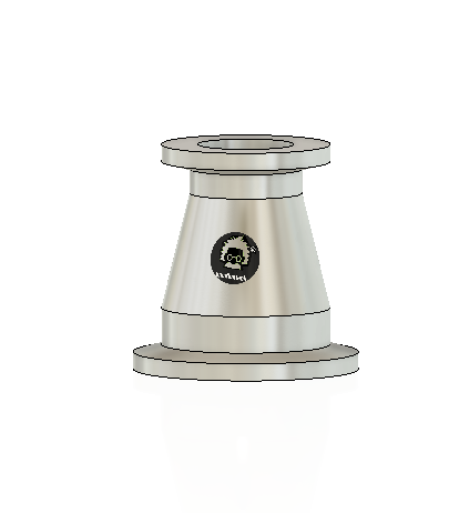 KF25 to KF16, Conical reducer, Stainless steel