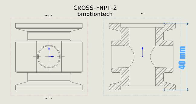 KF-25 adaptive CROSS < KF25 x 1/4" FNPT x 2>