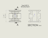 KF-25 adaptive Tee < KF25 x 1/8" FNPT>