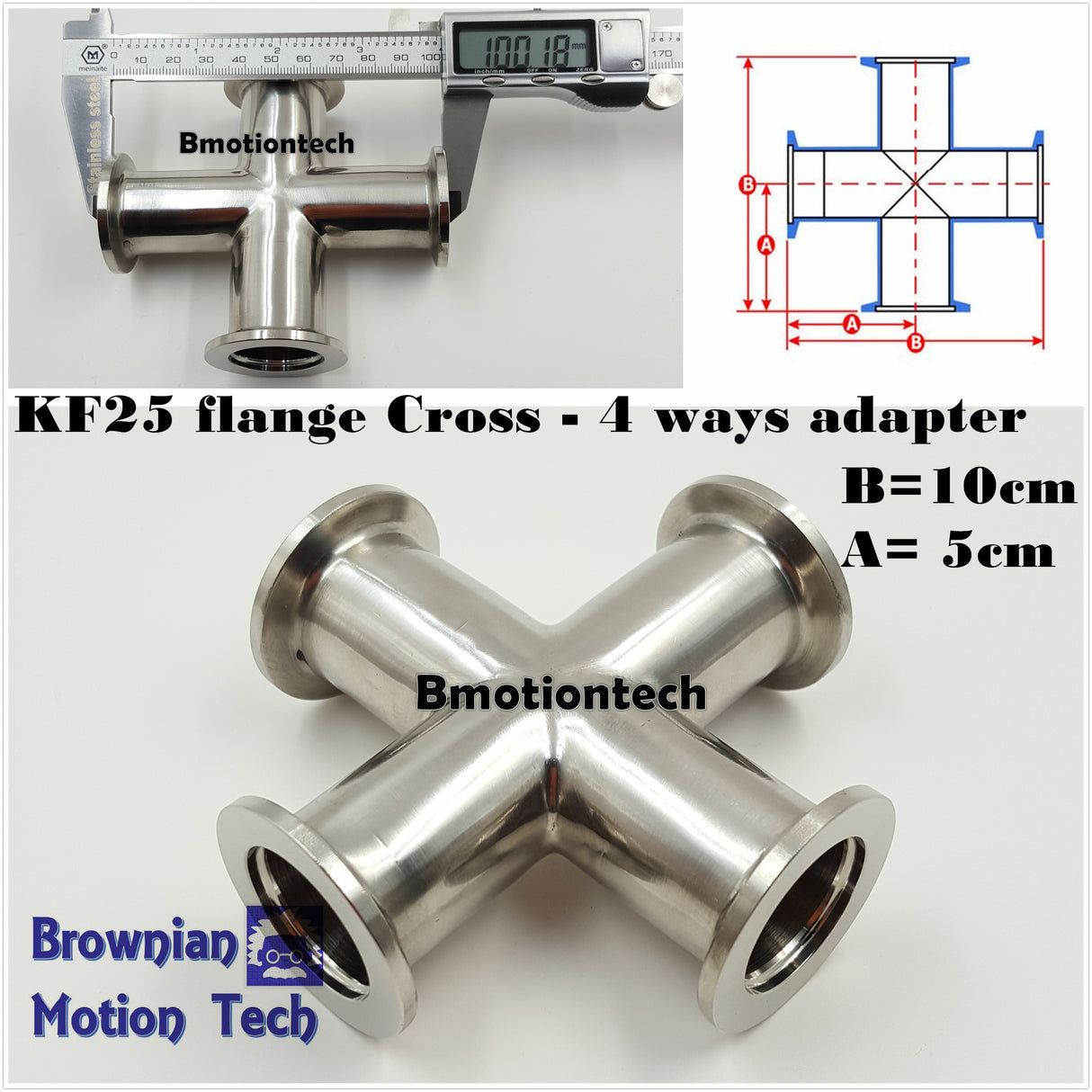 CROSS, 4 X KF25 FLANGE - Normal Grade