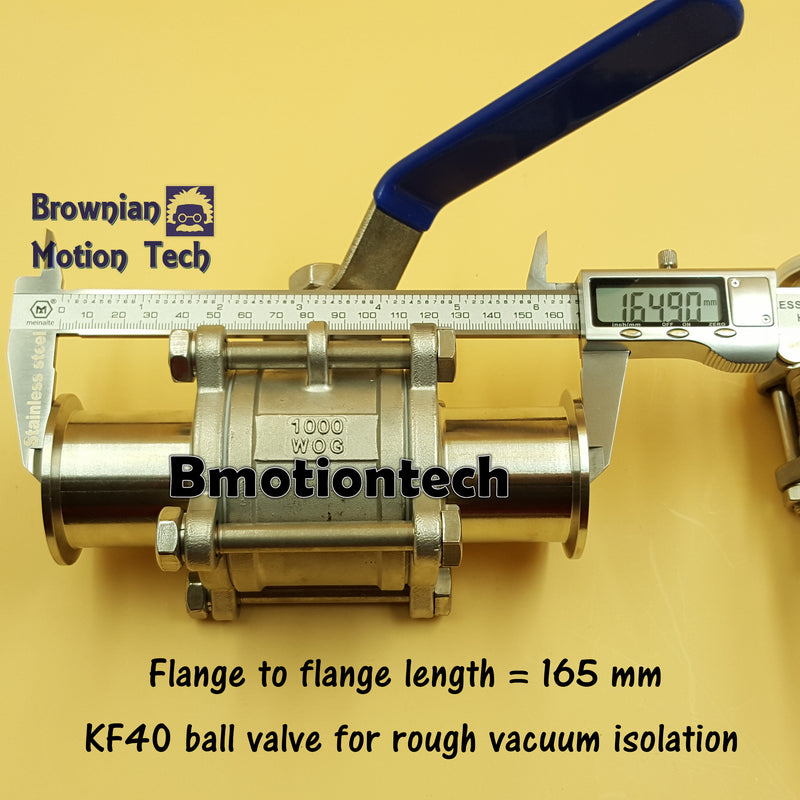 Ball Valve, KF50 flange, for rough vacuum shut off