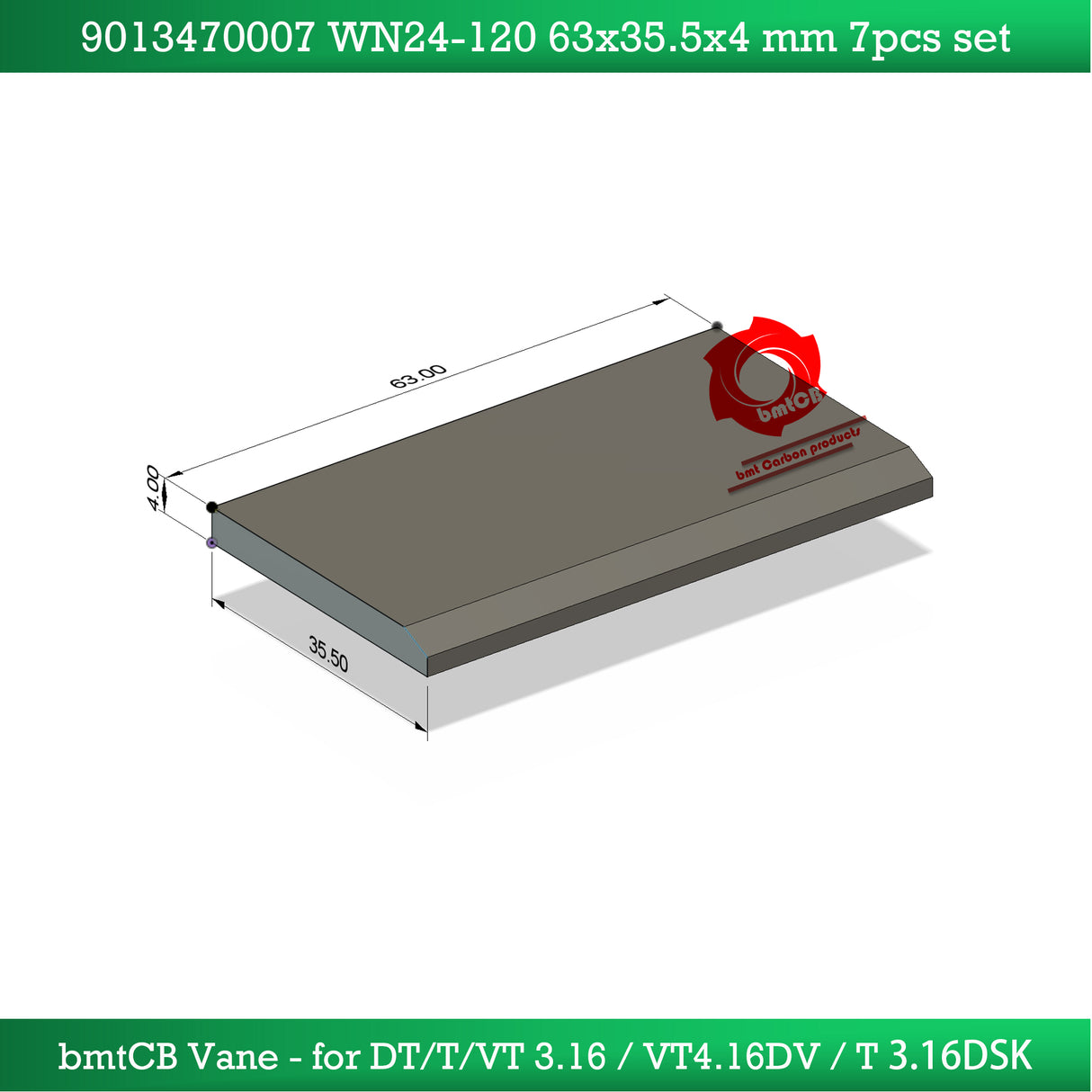 Becker 90134700007 | WN 124-120 | 63-35.5-4 |7 Pcs PM kit