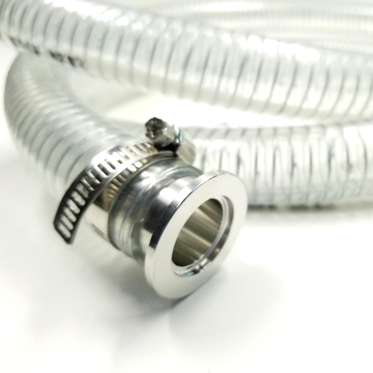 PVC wire reinforced flexible hose, with KF25 flange