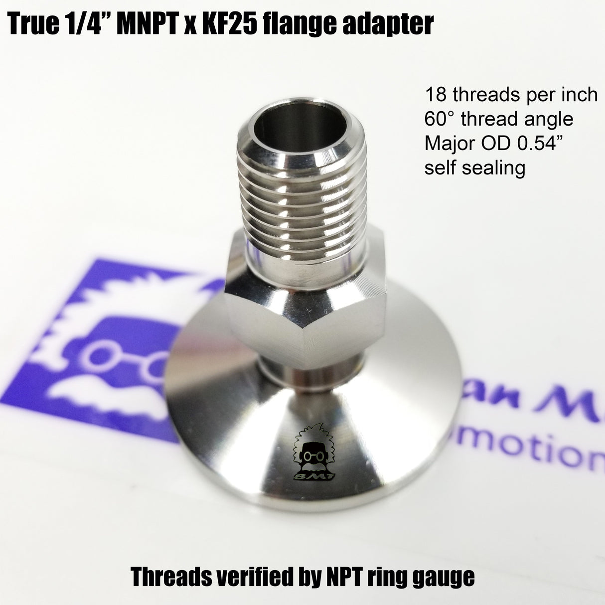 1/4" MNPT X KF25 Flange