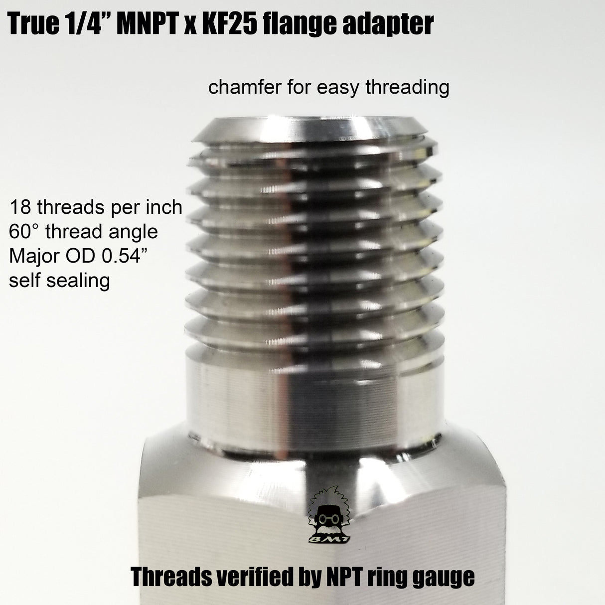 1/4" MNPT X KF25 Flange