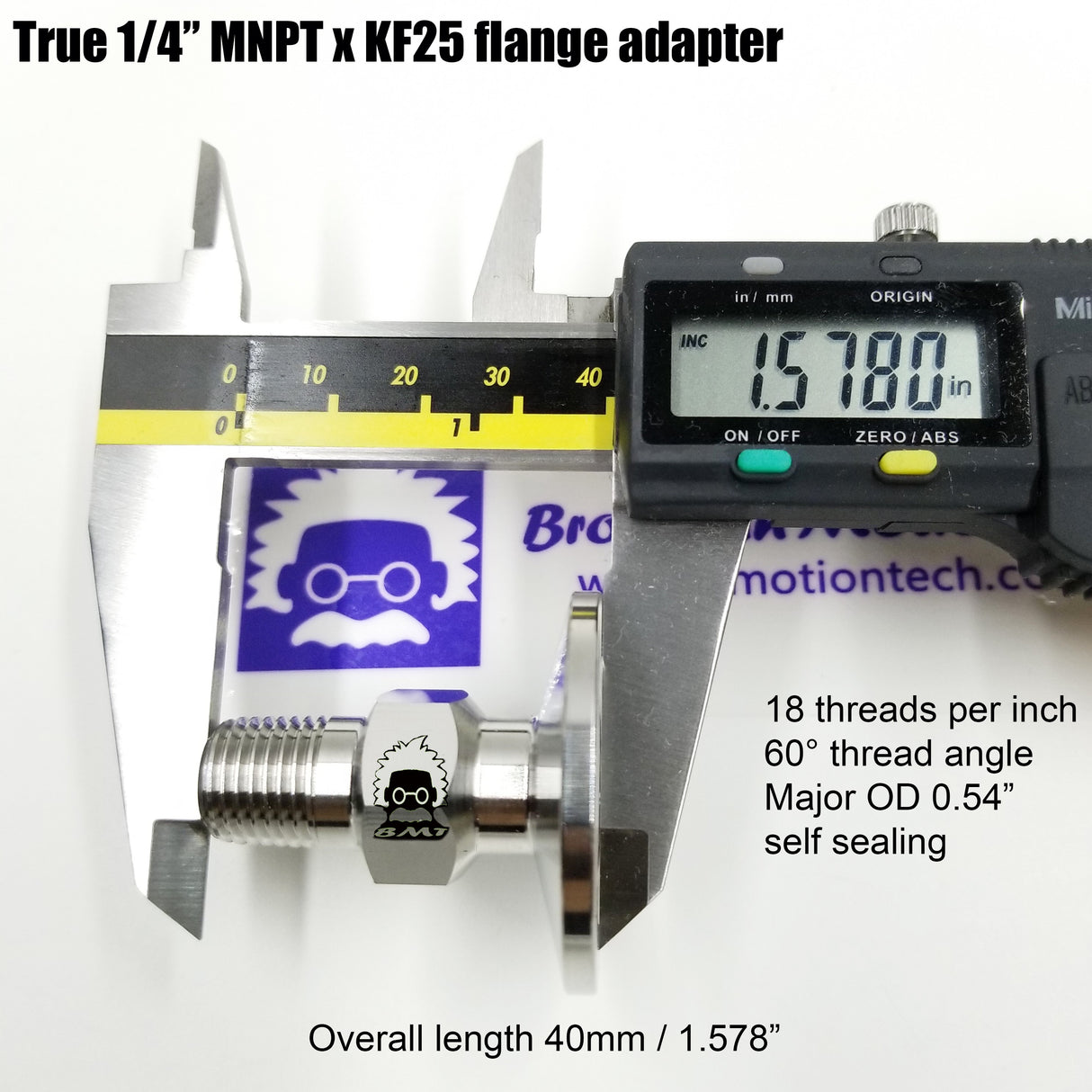 1/4" MNPT X KF25 Flange