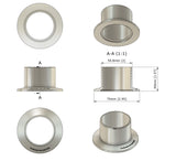 KF, Butt weld flange, for inch tube welding, 40mm end to end