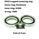 KF25, Trapped centering ring, over pressure centering ring, FKM O-ring (Pack of 2 pcs)