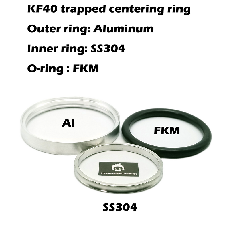 KF40 NW40, Trapped centering ring, over pressure centering ring, FKM O-ring (Pack of 2 pcs)